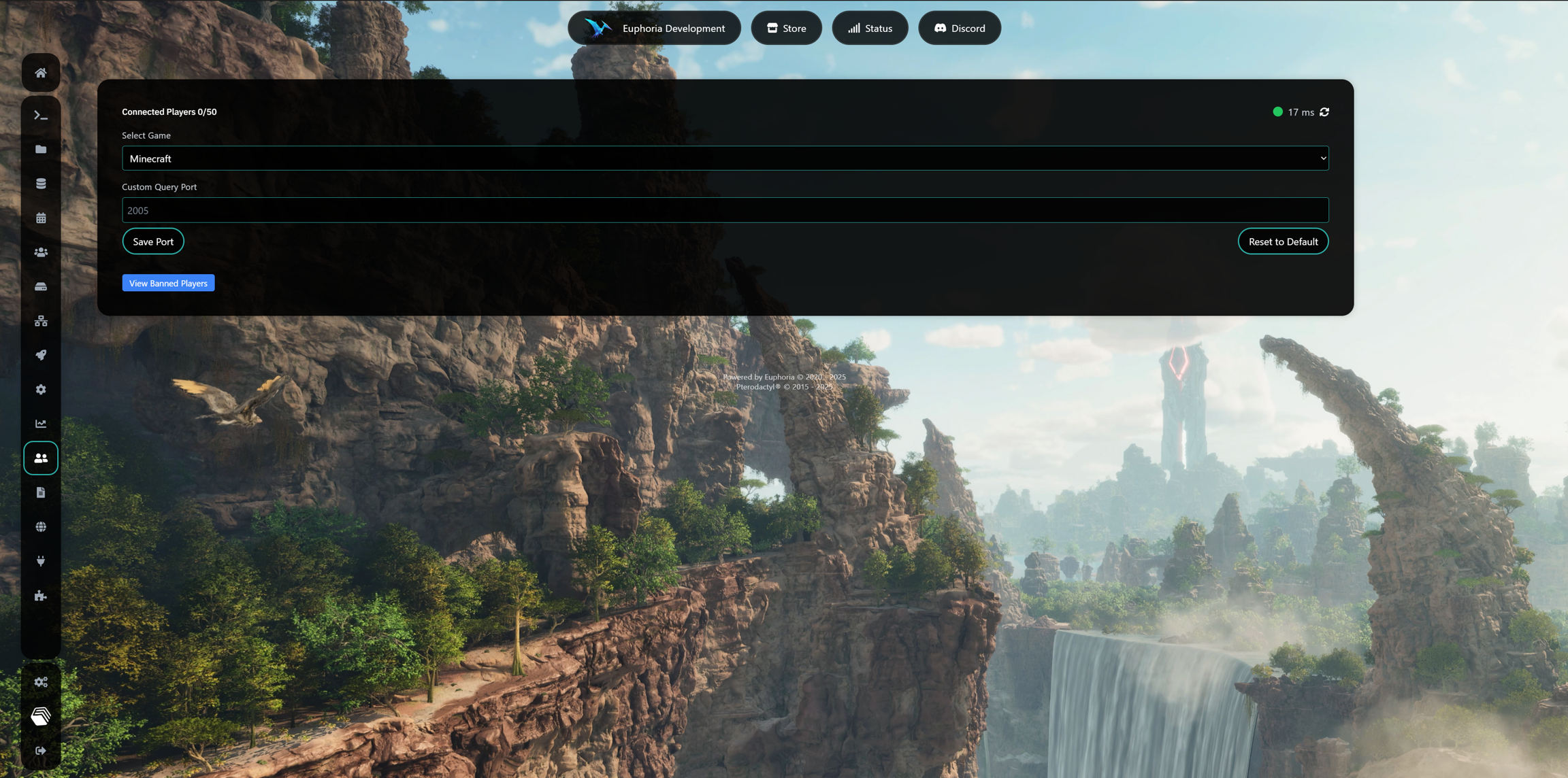 Player listing page example